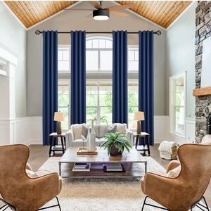 Luxurious Navy Drapes for Home Decor
